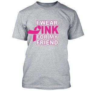 Adult Real Men Wear Pink Shirt Short Sleeve T-shirt Awareness